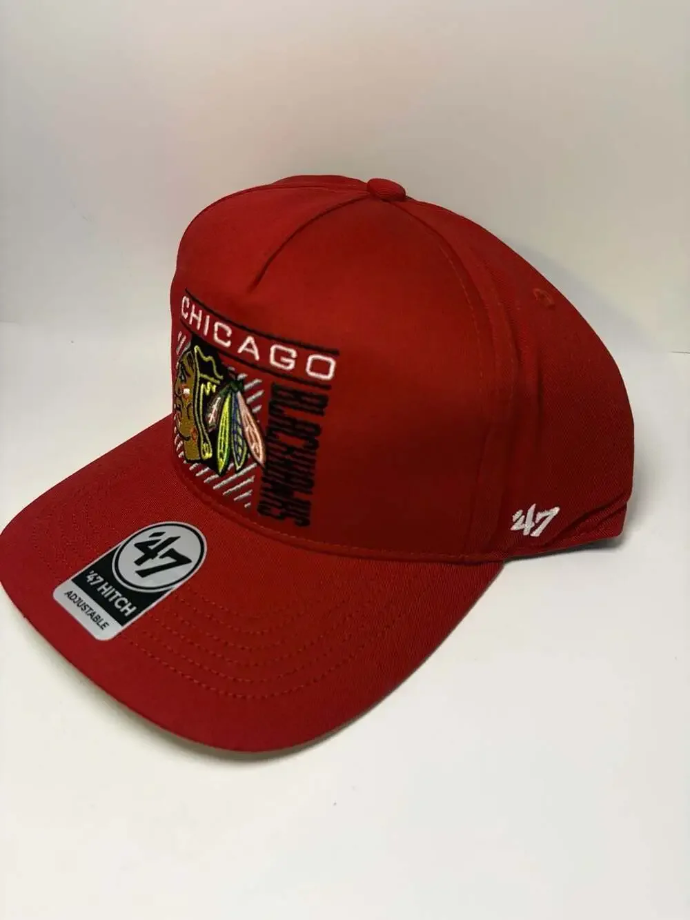 Chicago Blackhawks 47 Brand Red Reflex Hitch Snapback Hat Cap OSFA